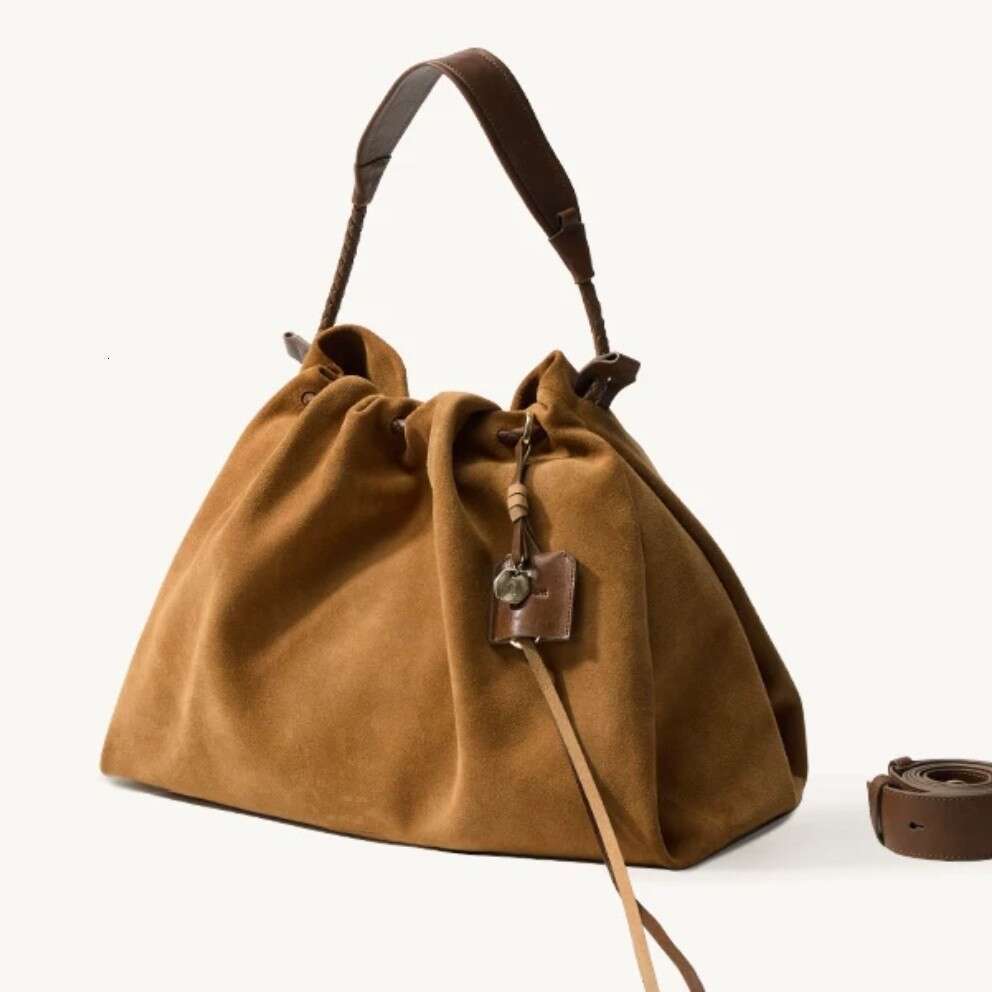 At Foot Of The Mountain, There Is Bana Series Song Tote Suede Garbage Women, A Large Capacity Stray For Autumn And Winter, One Shoulder Crossbody Bag