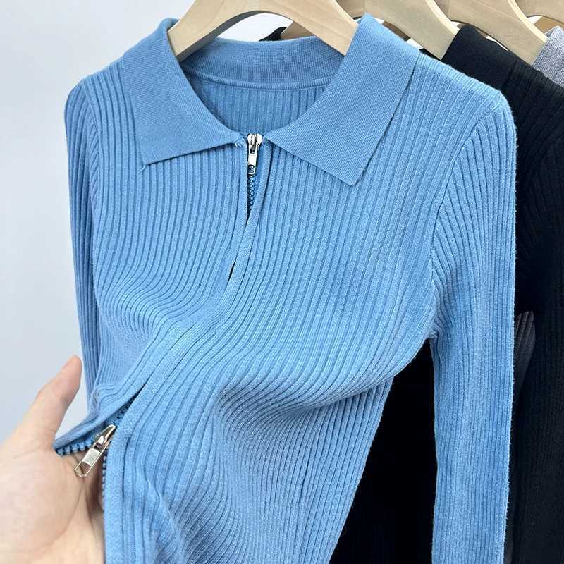 Knitted Sweater Women Cardigans New Long Sleeve Turn Down Collar White Knit Sweater Cardigan Women Tops Sueters De Mujer Q981T251101