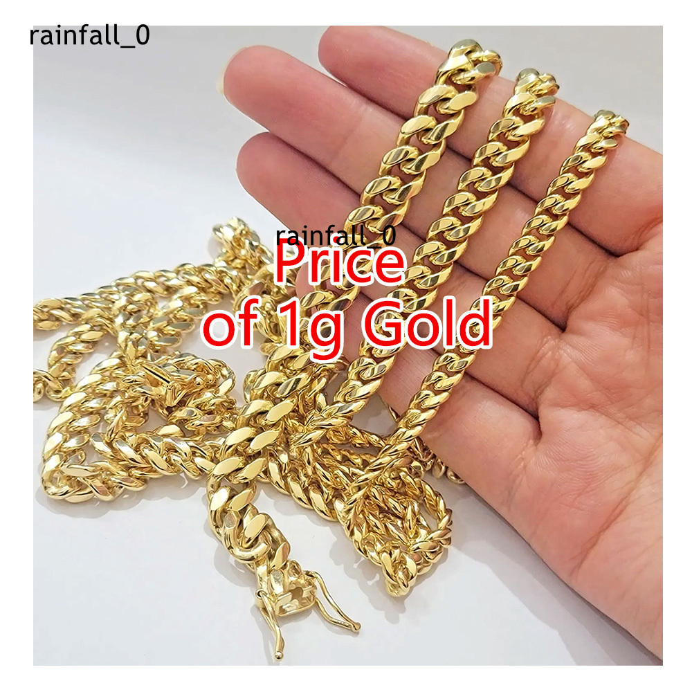 Wholesale 14K 18K Solid Real Gold 8MM Cuban Link Chain Bracelet Iced Out Hip Hop Necklace Fine Jewelry Men Women