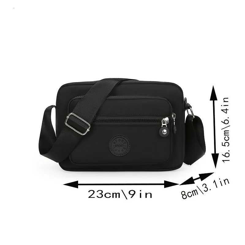 1pc Lightweight Nylon Womens Shoulder BagAdjustable StrapCasual Crossbody Design in MintZipper Closure Ideal for EverydayW251101