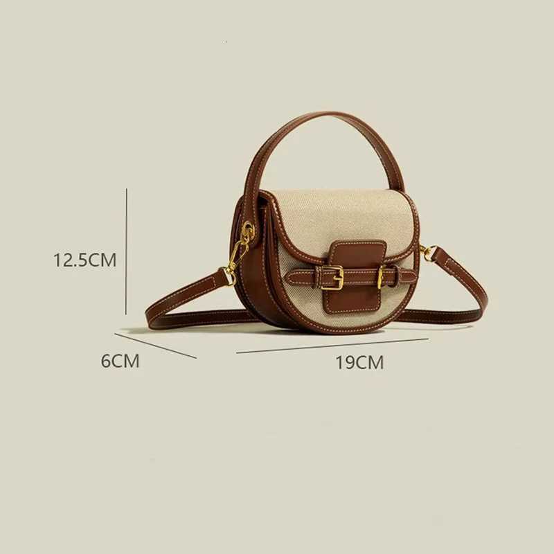 Designer 2025 Wens New Fiable Splicing Handbag Saddle Bag Casual Versatile Crossbody Bag1 Y251120