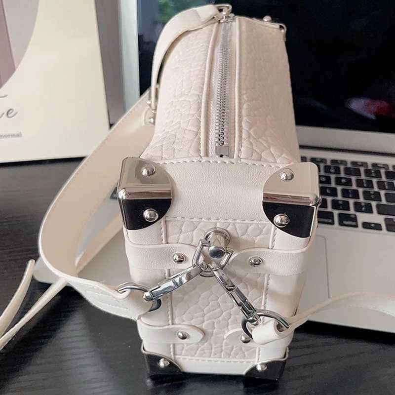 Classic Box Pillow Bags For Women Luxury Designer Handbag Purses 2025 New In PU Lychee Pattern Sequined Lock Top Handle ShoulderW251101