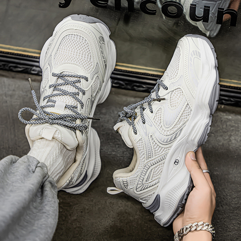 hot item free shipping 2025 summer new women men fashion sneakers black cream-coloured sport shoes running shoes mesh breathable athleisure runners si