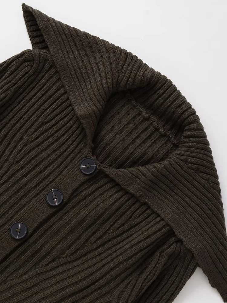 Womens Chic Cropped Knit Cardigan Sweater Long Sleeve Front Button Female Outerwear Trendy TopsT251101