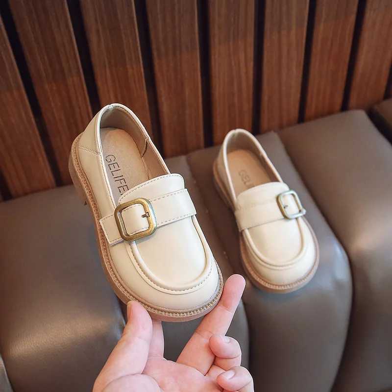 British Style Retro Girls Shoes Spring Autumn Princess Leather Shoes Children Black Soft Dance Loafers for 312 Ages Kids ShoesT251101