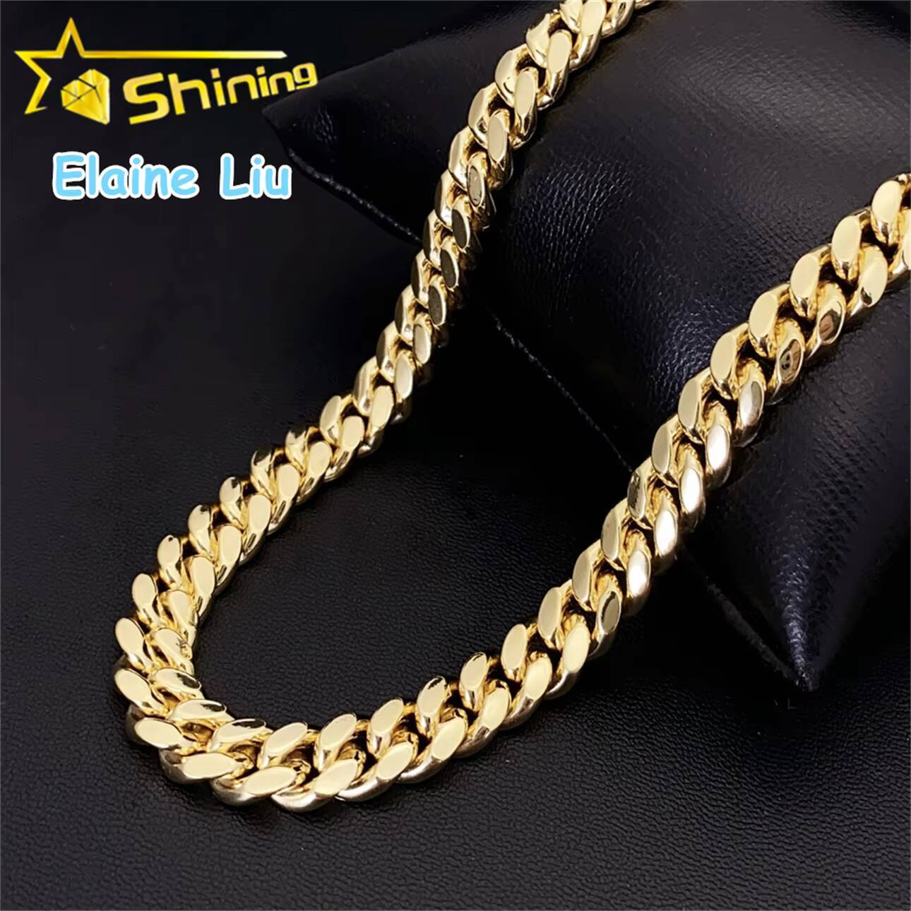 Miami Cuban Necklace 8MM Sterling Silver 925 Hip Hop Jewelry VVS Moissanite Cuban Link Chain Necklace