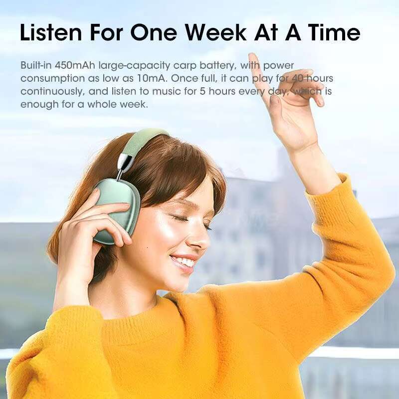 Hot Selg Air Pro Max Computer Music Gaming Earphone Foldable Over Ear Wireless Headphones Blue Tooth Headset