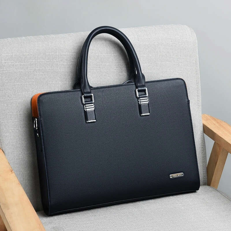Luxury Bag Designer Men S Fashion Leather Shoulder Bag Man Business Briefcase For Inch Laptop Casual Large Capacity Handbag