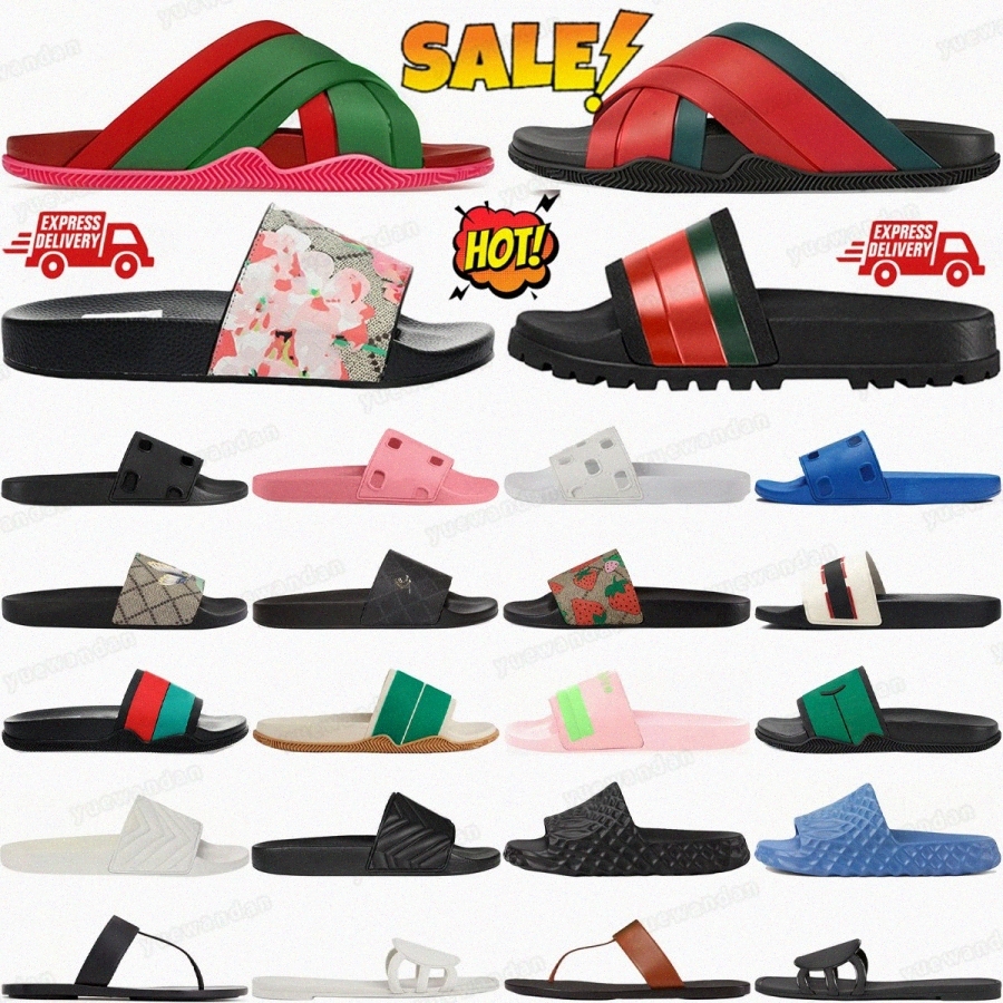 designer Web slides slippers Pink Rubber sliders mens Black Womens Sandal White Animal Beige Interlocking Pursuit Pool Matelasse menTdv7#