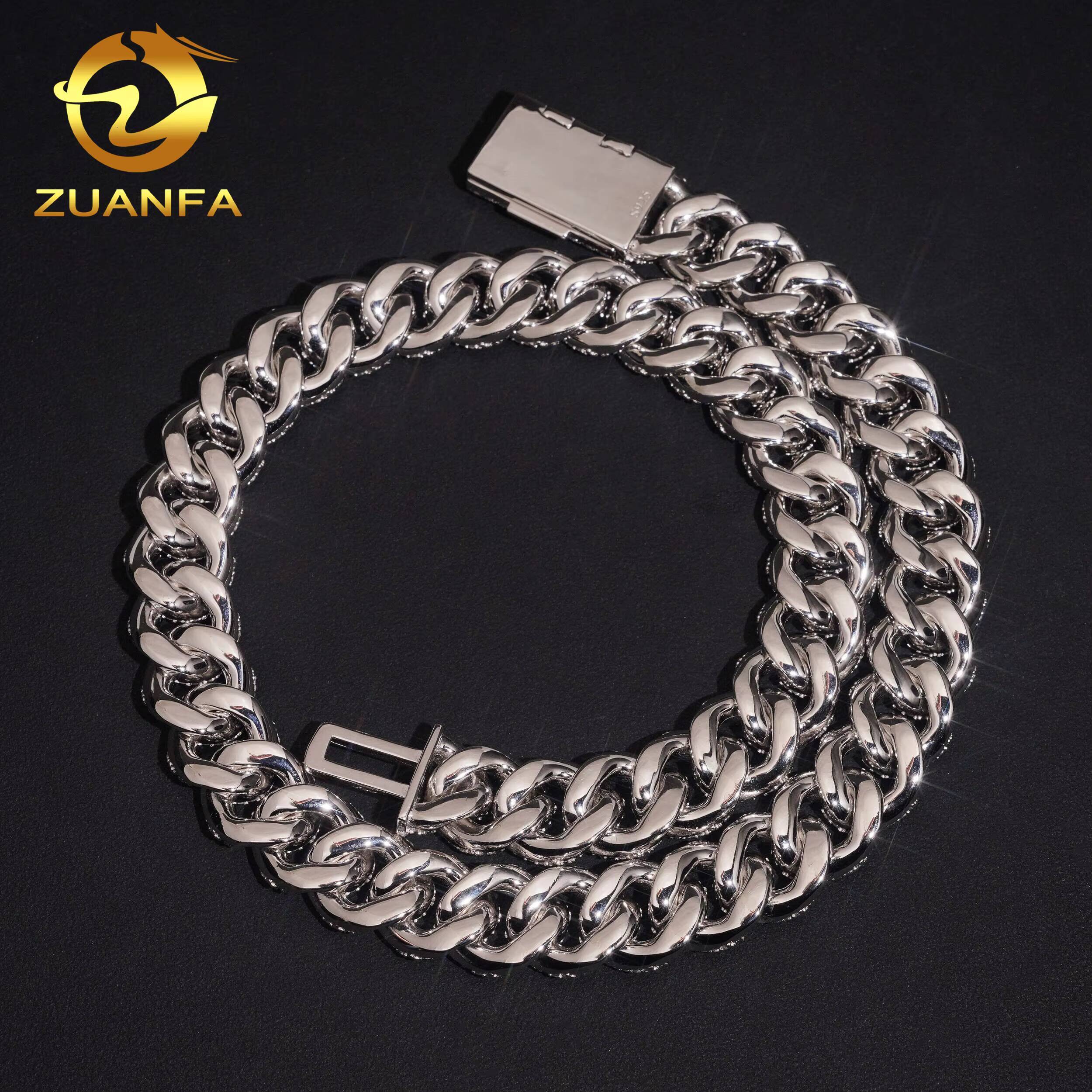 16MM 3 Rows High Quality Moissanite Miami Cuban Link Chain Solid 925 Silver Iced Out Cuban Link Bracelet With GRA Certificate