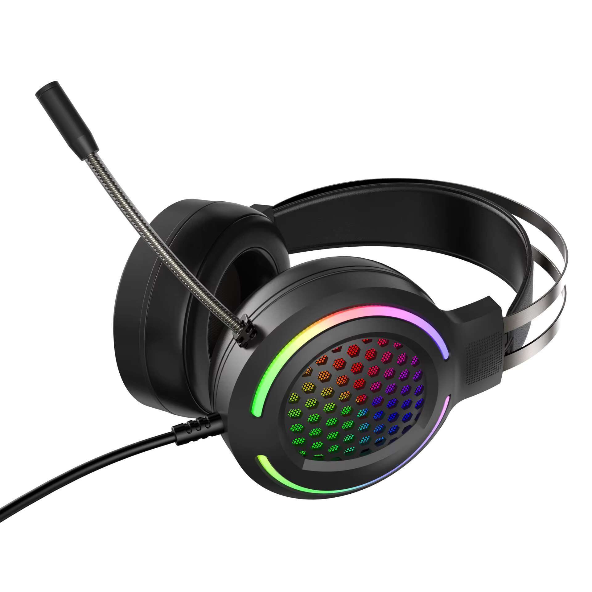 Emperor Leopard H580 Head Mounted Esports 7.1 USB Single Channel Listening and Debating Game Earphones Wholesale
