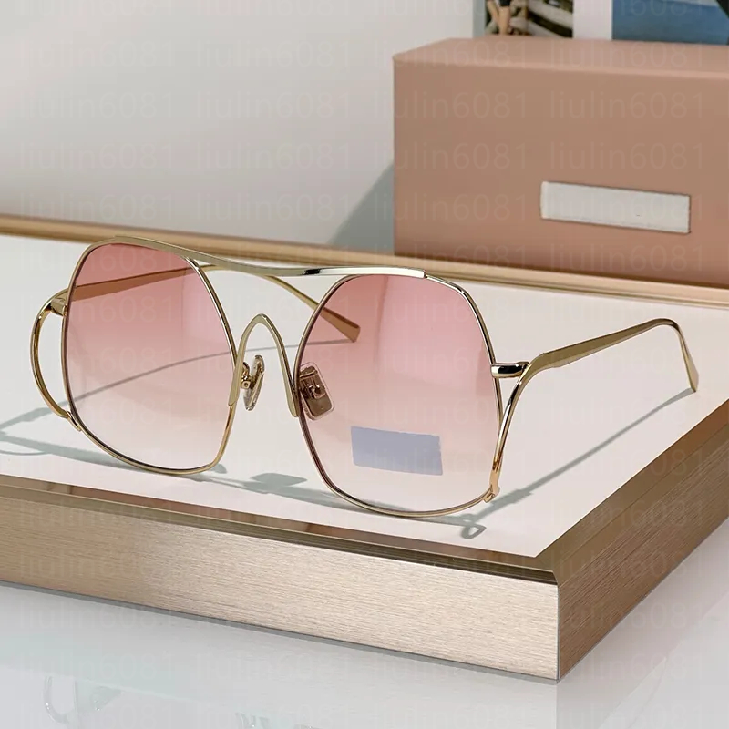 Hot Designer Womens sunglasses MU A623s Metal Frame pilot Sunglasses Oversized Summer ladies Fashion Show Style 100% UVA UVB protection with sunglasses case