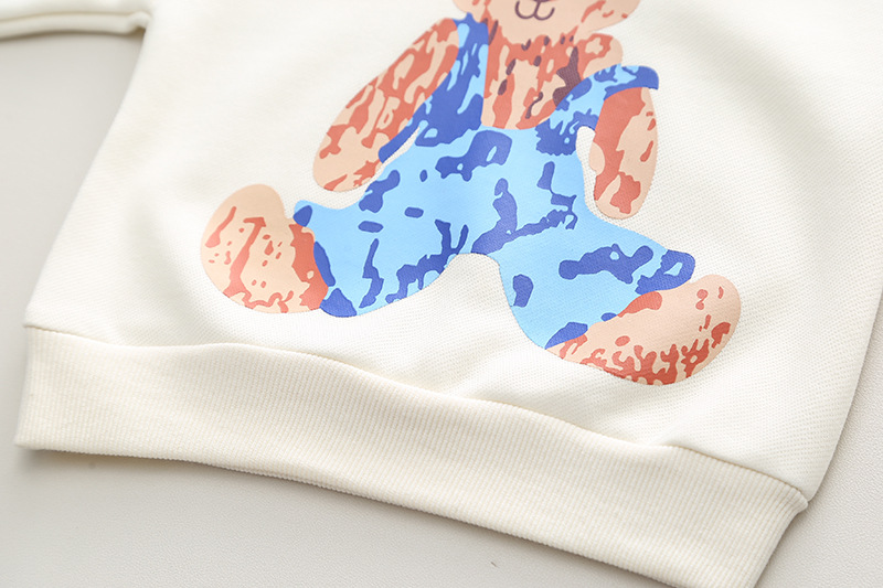 Fashion Kid Boy Clothes Cotton Girls Rainbow O-neck Top Jeans 2PCS Costume Casual Long-sleeve Set for Baby Spring Denim Outfit