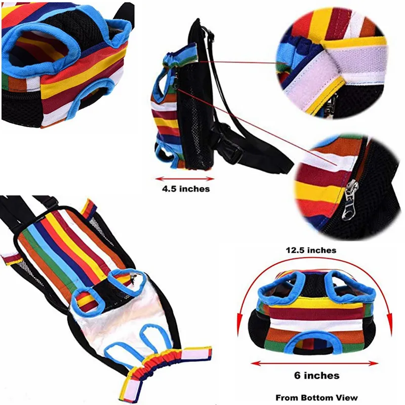 Portable Pet Carrier Backpack, Adjustable Pet Front Cat Dog Carrier Backpack Travel Bag for Small Medium Dogs Cats Puppies, Cat Backpack Carrier for H