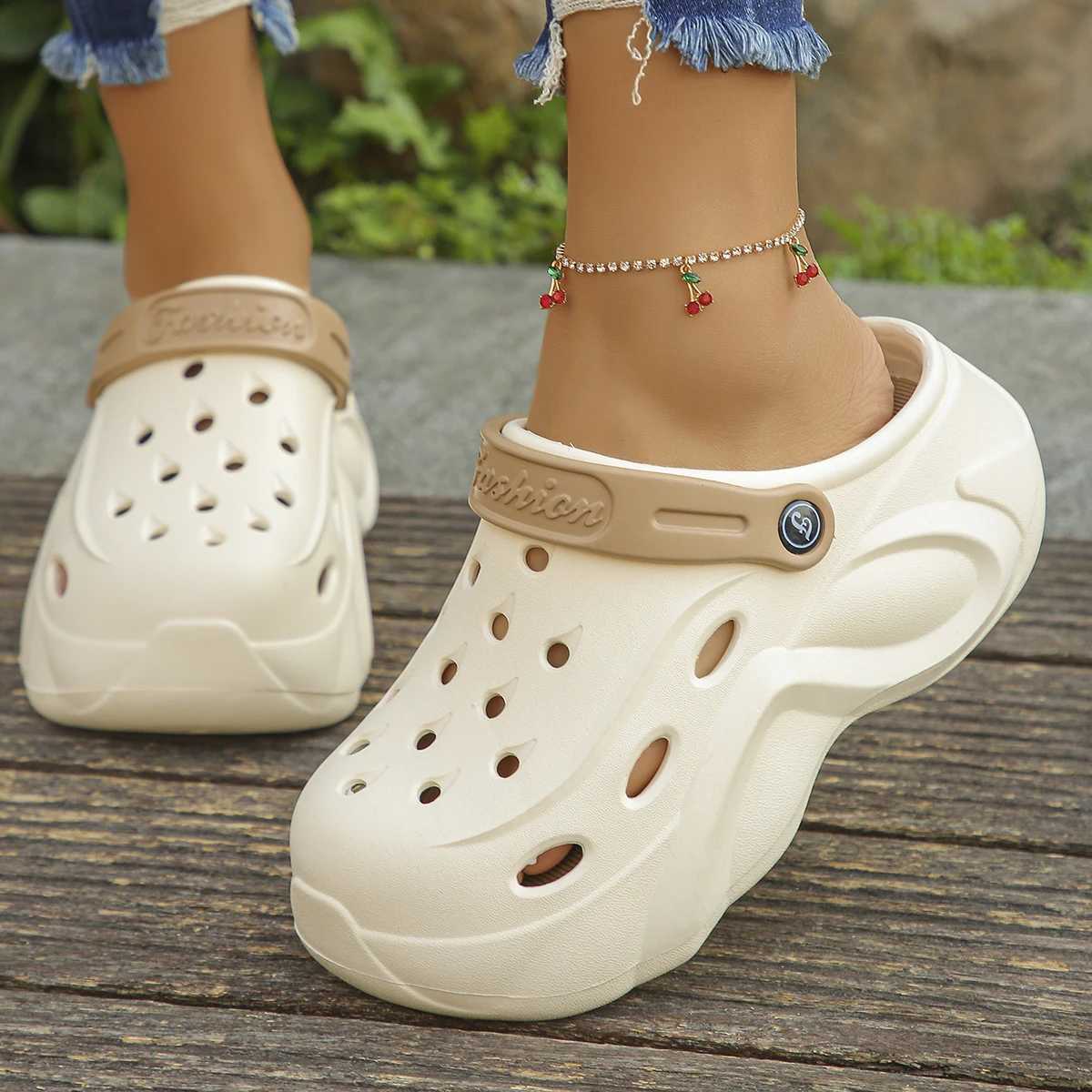 Mix Color Chunky Platforms Womens Summer 2024 Soft Thick Bottom Beach Sandals Womens N Slide Eva Wedge SlideXJ250407