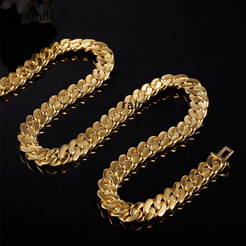 925 Silver Luxury Moissanite Necklaces 12MM Full Diamond Cool Hip Hop Cuban Style Mens Fashion Jewelry