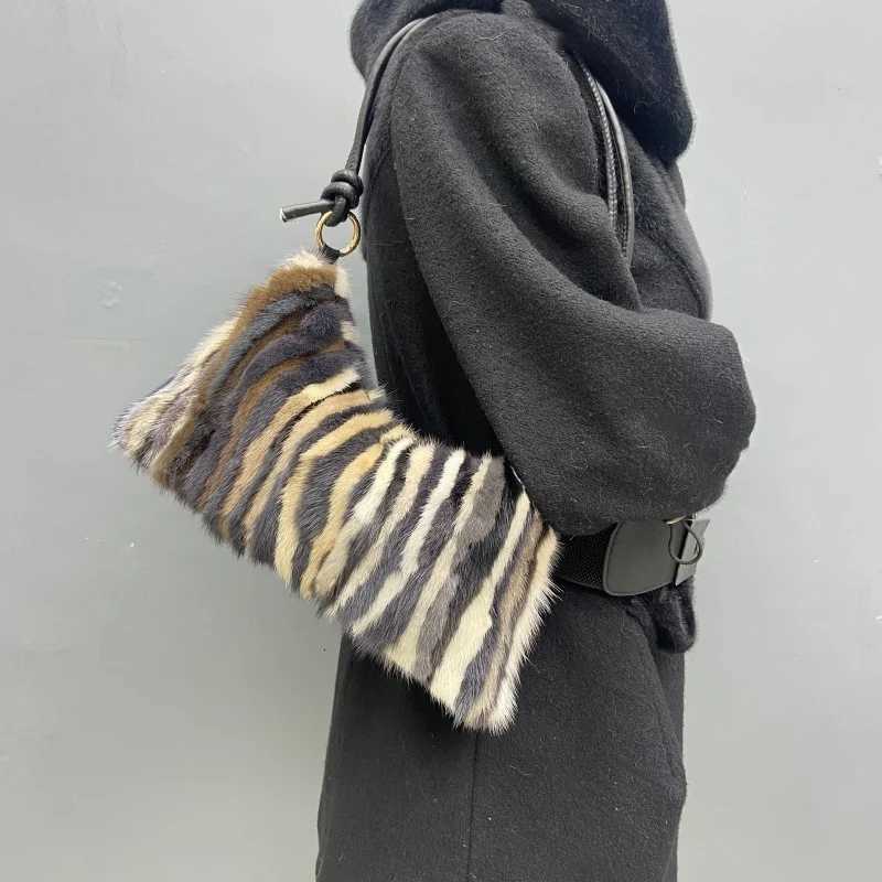 Real Mink Fur Bag Shoulder Bag Luxury Women Purses and Handbags High Quality Fur Crossbody Bags For Women HandbagW251101