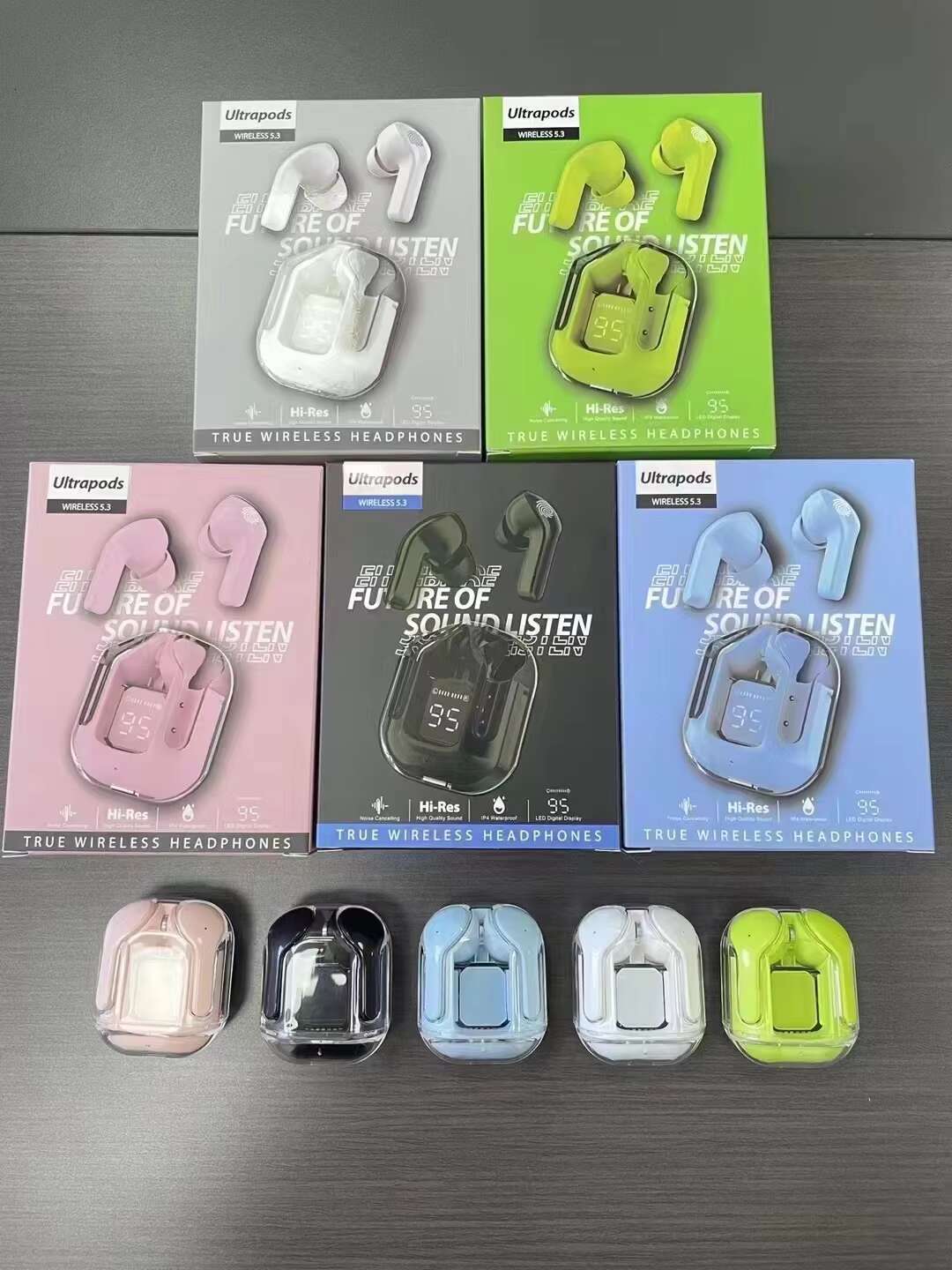 Transparent Crystal TWS T6 Air31 Air 31 T8 In-Ear Wireless Earbuds Waterproof Noise Cancelg Gaming Headphones