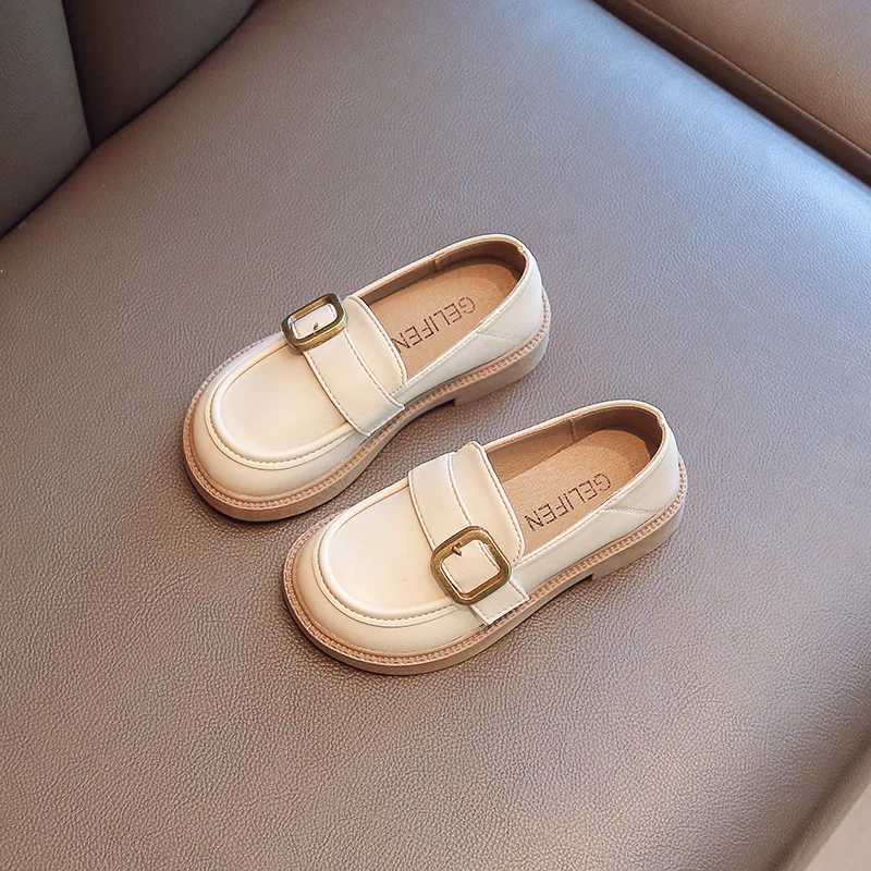 British Style Retro Girls Shoes Spring Autumn Princess Leather Shoes Children Black Soft Dance Loafers for 312 Ages Kids ShoesT251101