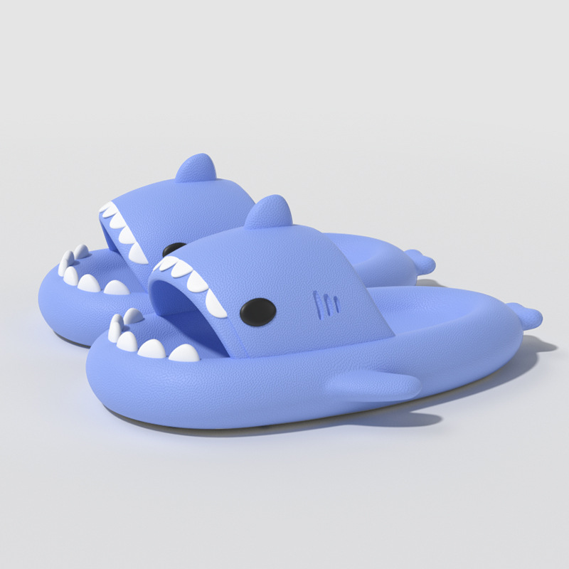 Shark Plush Slippers For Women Men Autumn And Winter Warm Cartoon Cotton Slipper Non-Slip Waterproof Outdoor Home Shoes