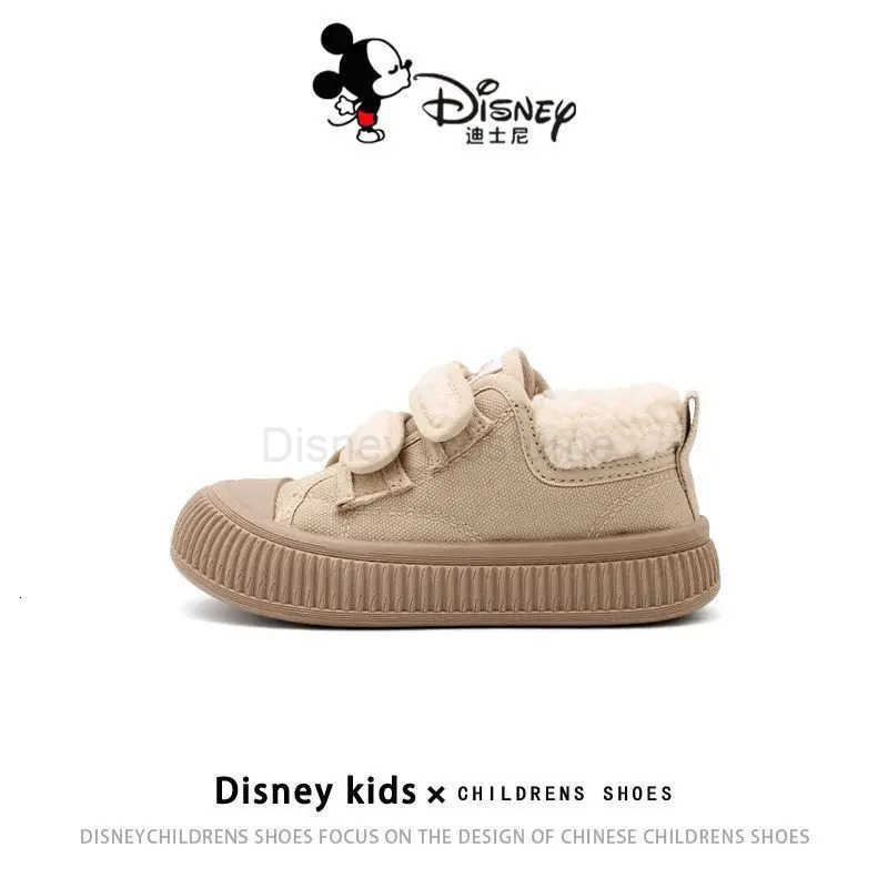 Disney 001Classmates Two Cotton Canvas Shoes 2025 Winter Girls Indoor Shoes Cute Super Soft Nonslip Boys Board Shoes H251101