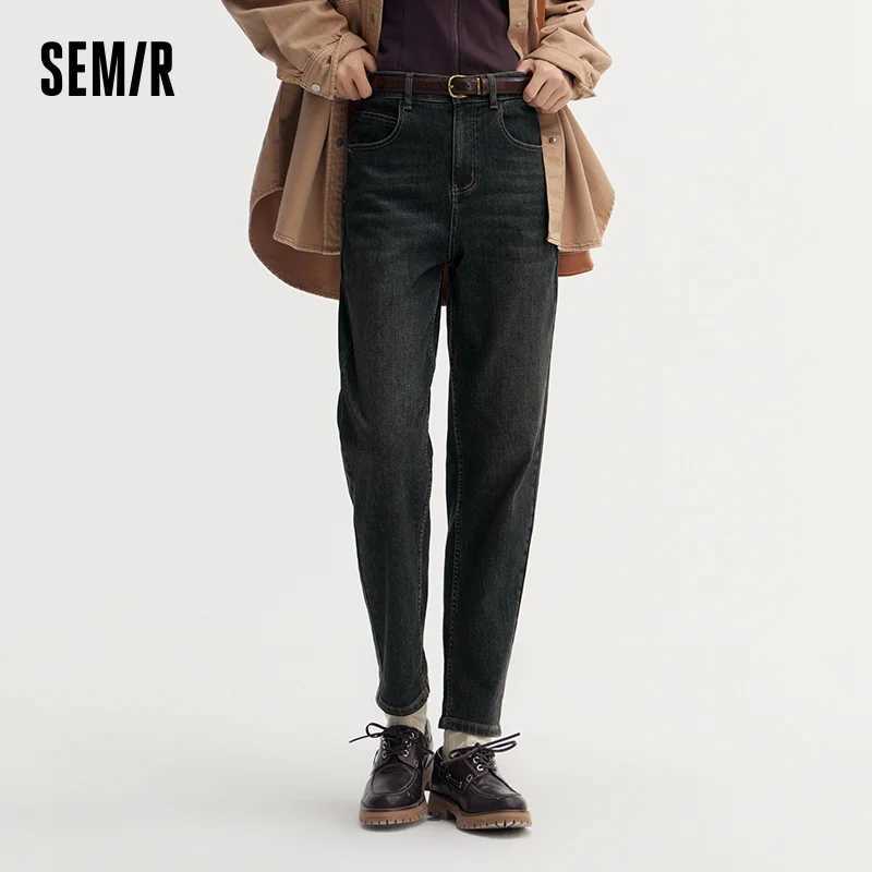 Semir Jeans Women Minimalist Pants Autumn 2025 New Versatile Tapered Trousers J251031