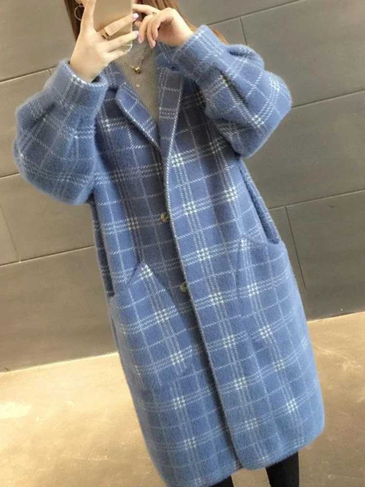 New in Autumn Winter Clothes Women 2025 Korean Jacket Midlength Commuting Fashion Loose Sweater Oversized Warm Coat WomenT251101