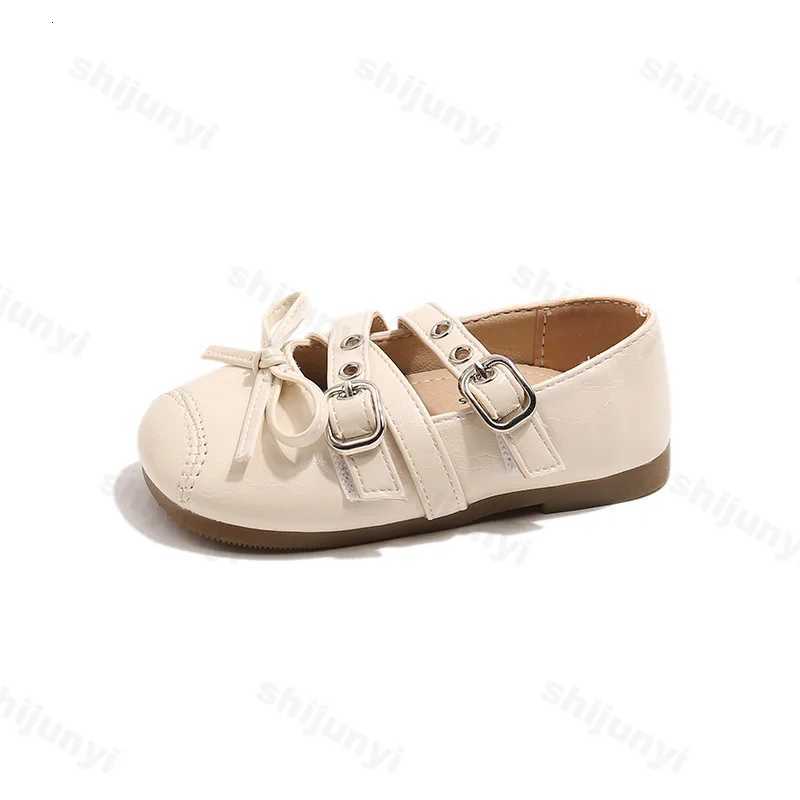 Children PU Leather Shoes Autumn 2025 Girl Princess Shoes Kids Comfortable Anti Slip Fashion Soft Bottom Mary Jane Flat ShoesT251101