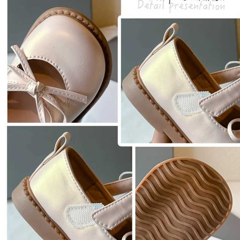 Small PU Leather Shoe Spring Autumn Softsoled Little Girl Princess Shoes Bow Sweet School Student Loafer Flats Shoes Size 2233T251101