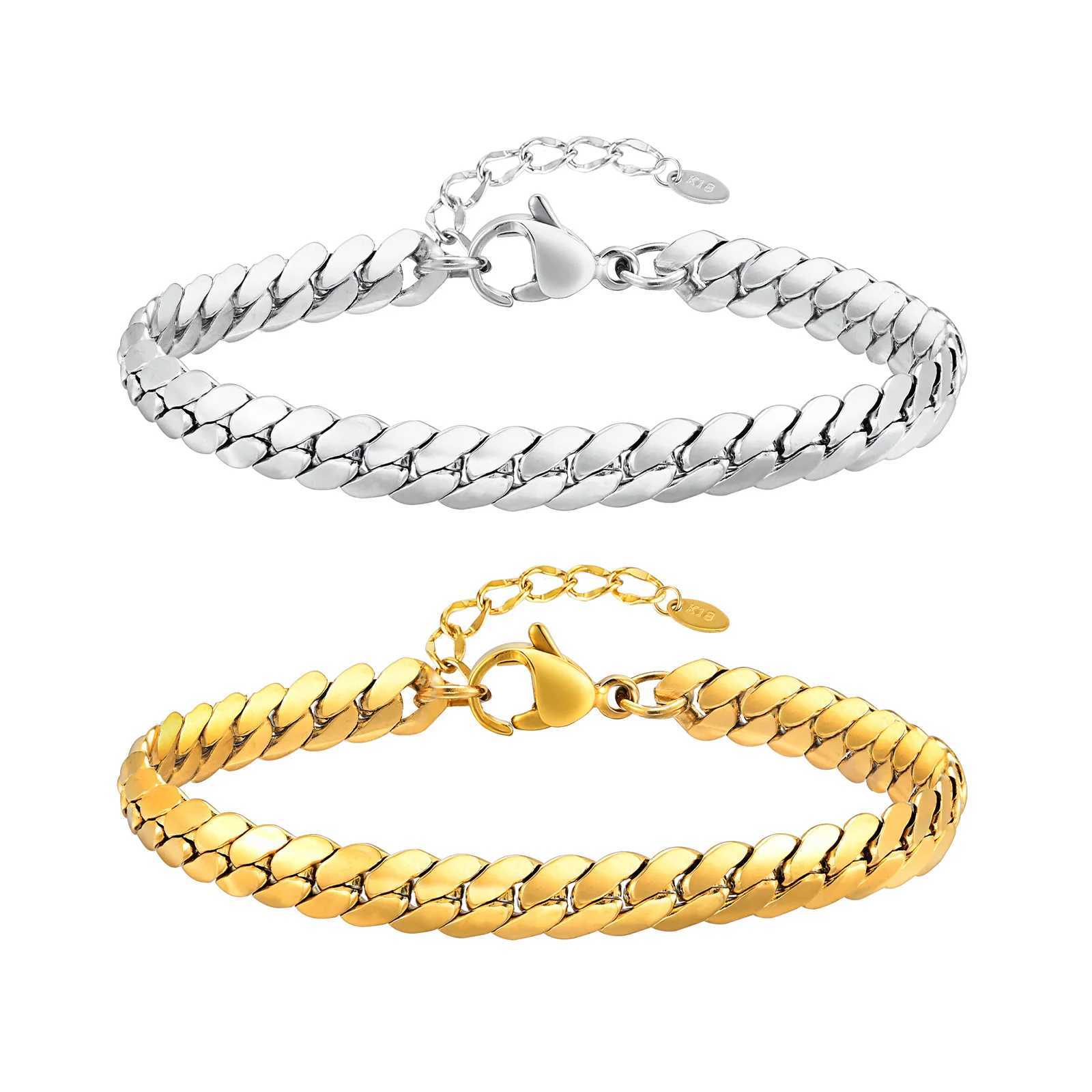 Unique Cuban Link bracelet stainless steel NK chain bracelet fashionable waterproof jewelry gift Y250329
