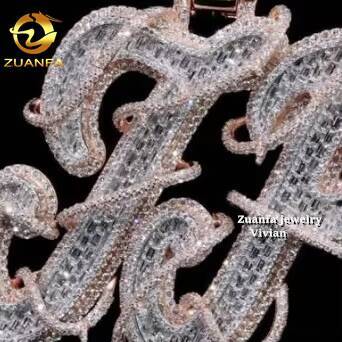 Custom Hip Hop Pendant Luxury Iced Out VVS Moissanite Siler 925 Fashion Custom Letter Pendant