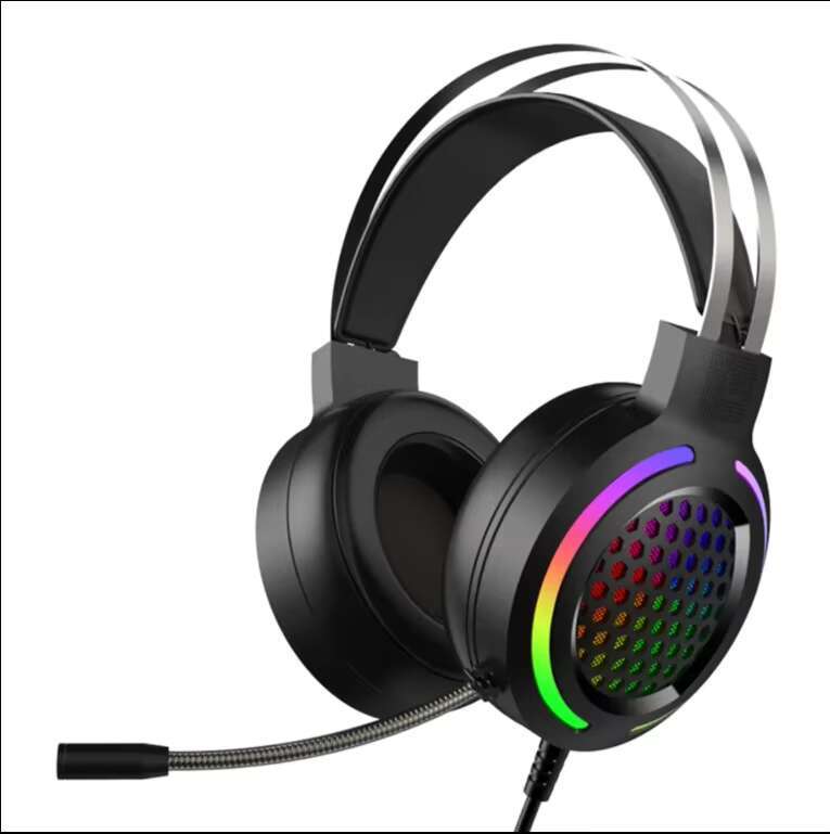 G12 RGB Wired Gaming Headset High Performance 7.1 Surround Sound Cool Colorful Microphone USB for Mobile Phone Aviation Travel