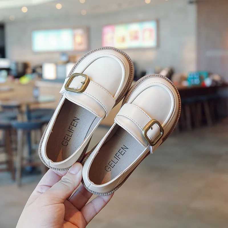 British Style Retro Girls Shoes Spring Autumn Princess Leather Shoes Children Black Soft Dance Loafers for 312 Ages Kids ShoesT251101