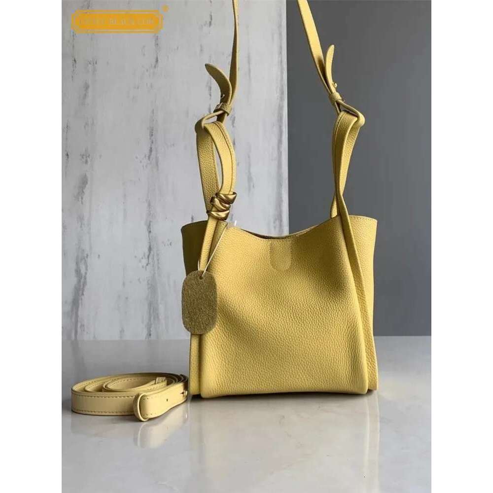 Women's Bags Women Casual Genuine Leather Bucket Bag New Fashion Tote Handbag Office Ladies Single Shoulder Solid Color Crossbody Bags