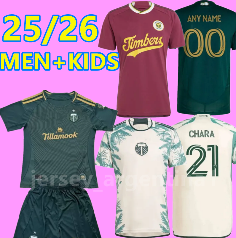 Portlands Timbers 2024 2025 2026 Soccer Jerseys 24 25 26 HOME AWAY Rodriguez Chara CHARA Uniforms Men Kits Football Shirt S-2xl