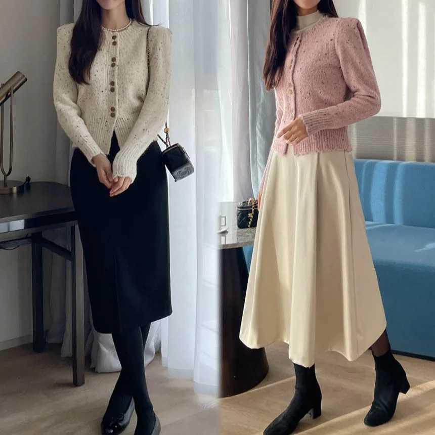 Autumn Winter Women Cardigan Sweater New Korean Fashion Knitted Shirt Single breasted Long Sleeve Casual TopsT251101