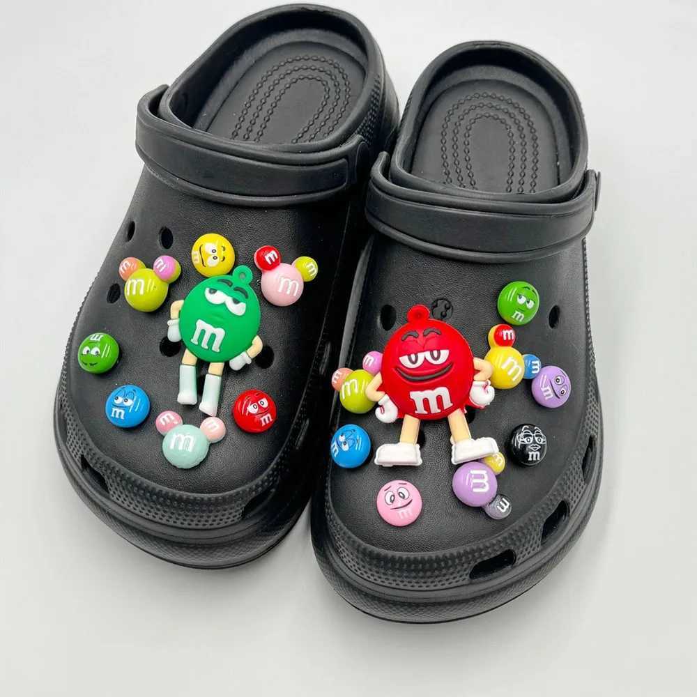 Intering M Beans Hole Shoes Charm Decoration Cute Colorful Candy Bean Shoe Buckle DIY 3D Hole Shoe AccessoriesXJ250401