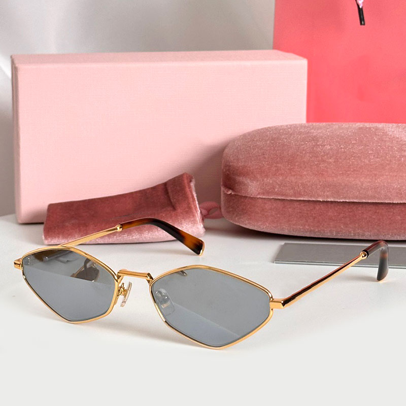 Designer Polygons Sunglasses Womens Mens Metal Frame Eyewear M56ZS Luxury Sunglasses Anti-UV400 Radiation Protection Glasses With Box