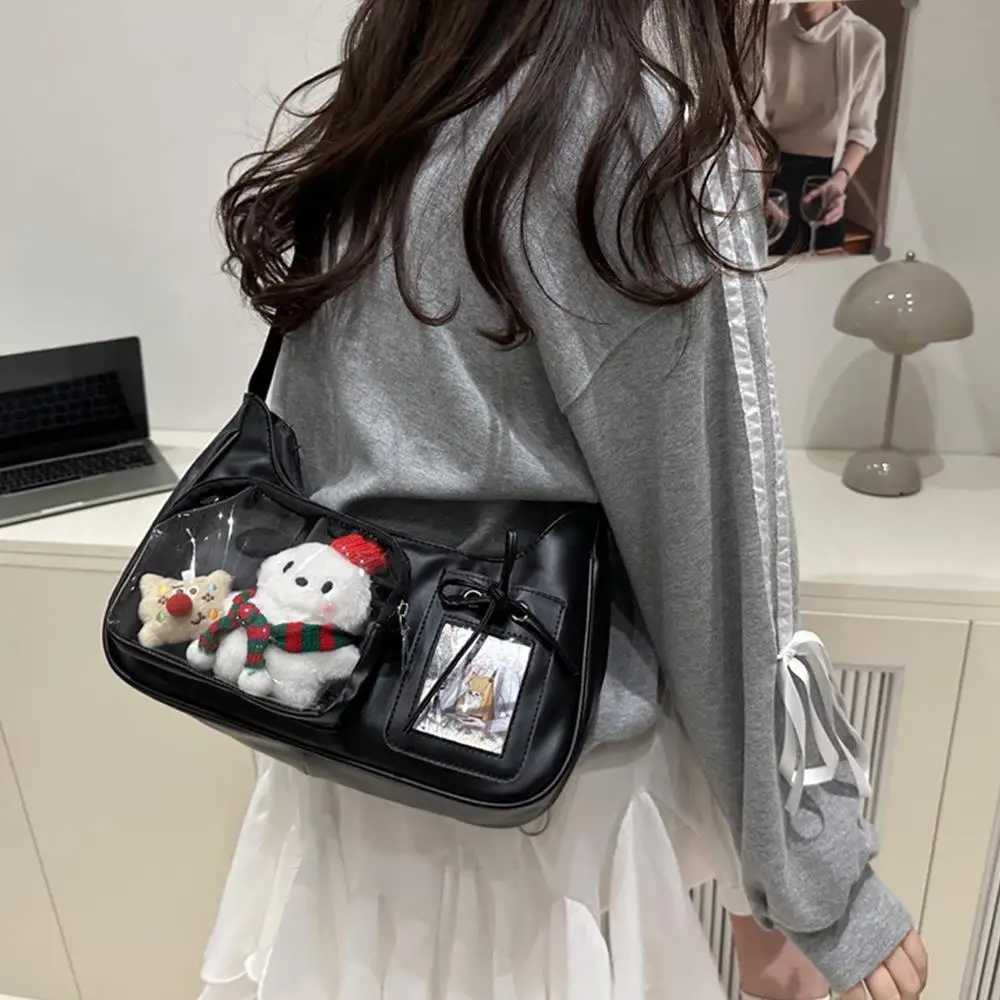 Crossbody Pain Bagzippered Bag Kawaii Bag Girl 2025 Korean Ita Bag Female Japanese Designer Preppy Handbag Shoulder Bag Pain BagW251101