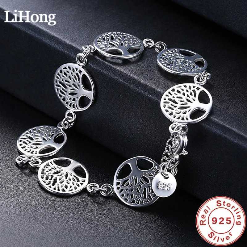 New 925 sterling silver bracelet Tree of Life bracelet for womens engagement jewelry gifts Y250329