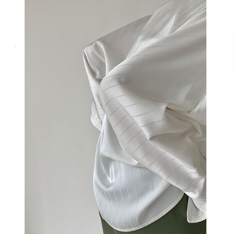 Women's Blouses Shirts Gaganight Women and Tops Long Sleeve Casual Striped White Turn-down Collar OL Shirt Back Buttons Loose Blusas Feminine 230