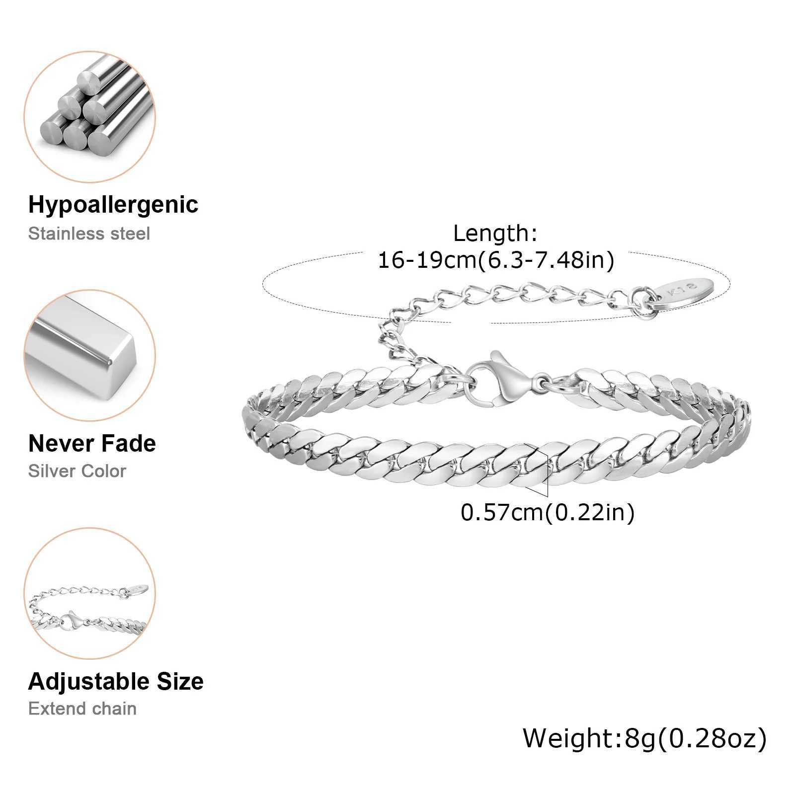 Unique Cuban Link bracelet stainless steel NK chain bracelet fashionable waterproof jewelry gift Y250329