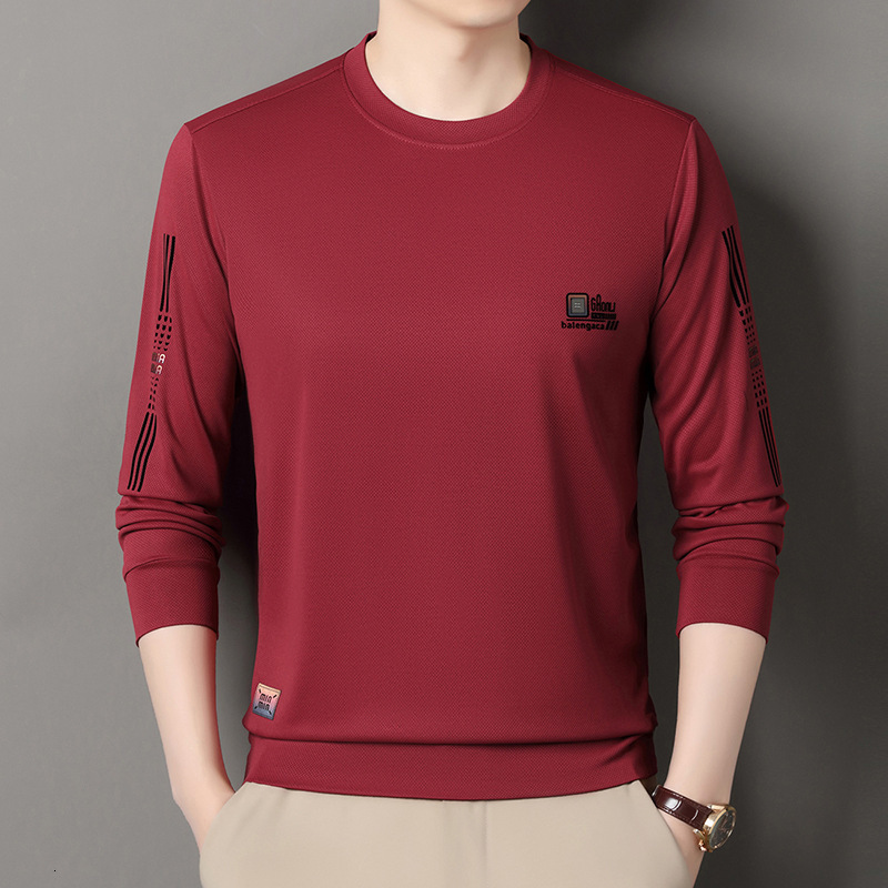 Live Hot-selling Long-sleeve Crew Neck Designer T-shirt Sweatshirt High-end Feel Men's Autumn New Korean Style Trendy Versatile Base Shirt T-shir