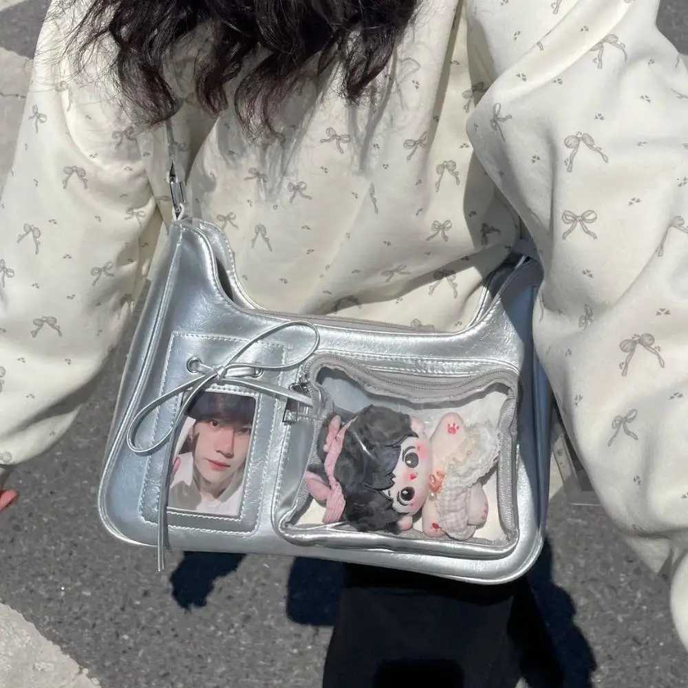 Crossbody Pain Bagzippered Bag Kawaii Bag Girl 2025 Korean Ita Bag Female Japanese Designer Preppy Handbag Shoulder Bag Pain BagW251101