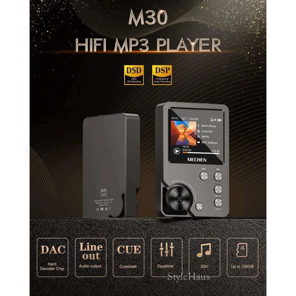 High Quality Lossless MP3 Player/MECHEN-M30/HiFi/with 64GB Memory Card Support Up to 256GB