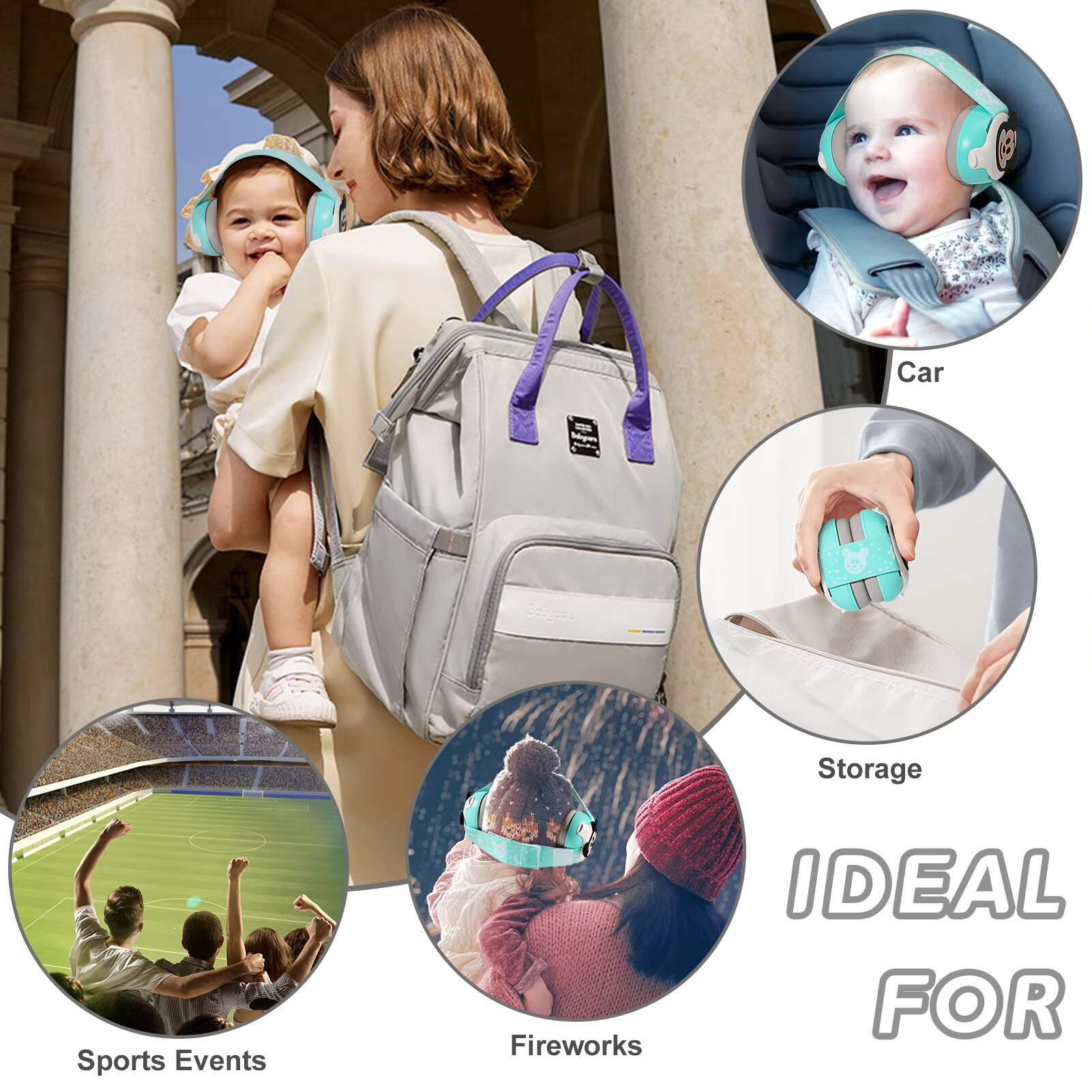 Products Earmuff Orejeras De Seguridad Hearing Protection Kid Adjustable Noise Cancelg Baby Ear Muffs