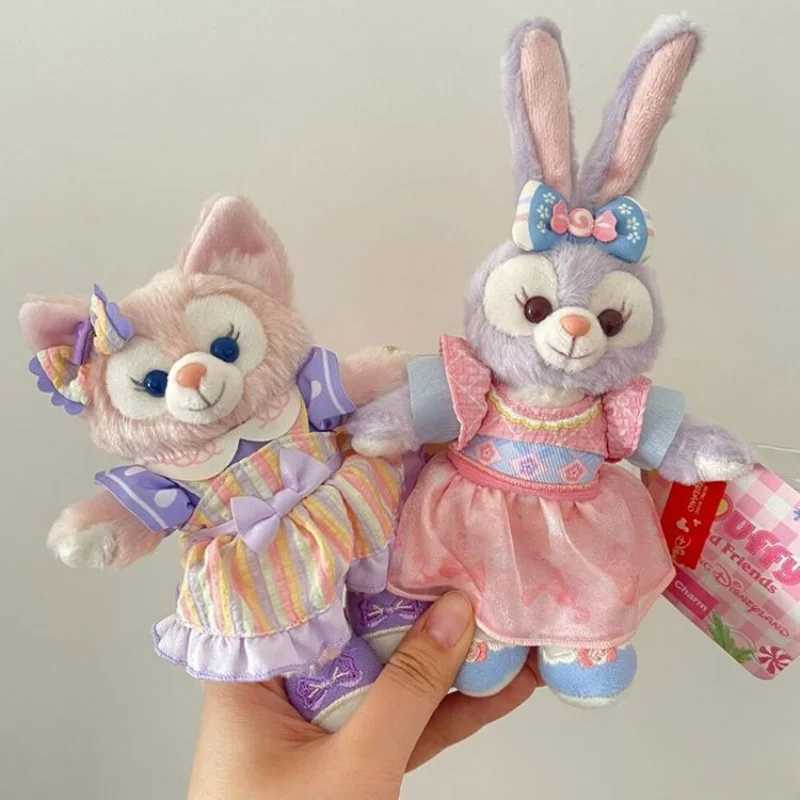 Disney Hot Kawaii Disney Shelliemay Linabell Stellalou Doll Pendant Messenger Bag Small Pendant Keychain Heart shaped Girl Gift Y250401