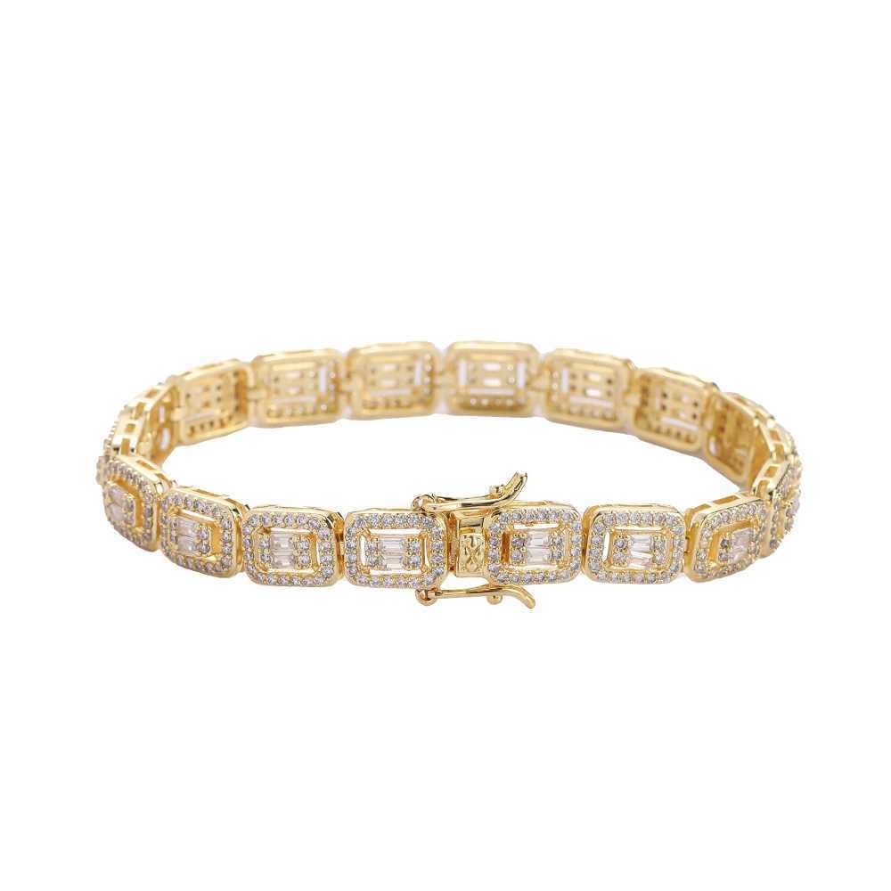 7mm ICED OUT cubic zirconia tennis bracelet for mens charming jewelry gift BB121 Y250329