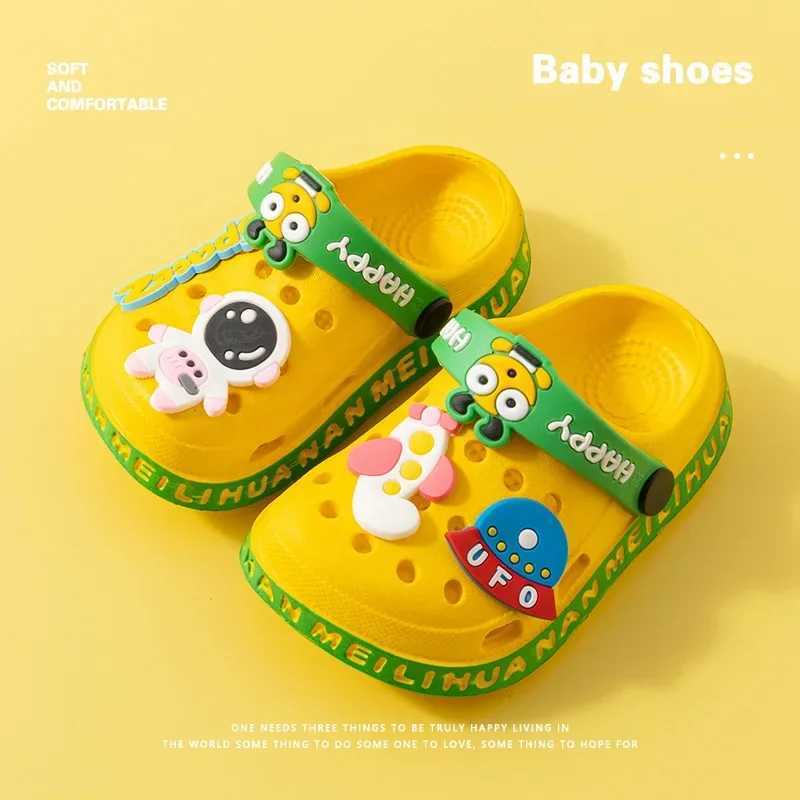 Childrens garden shoes cute EVA beach sandals baby summer slippers high Qu soft childrens outdoor slippers flip up shoes W250401