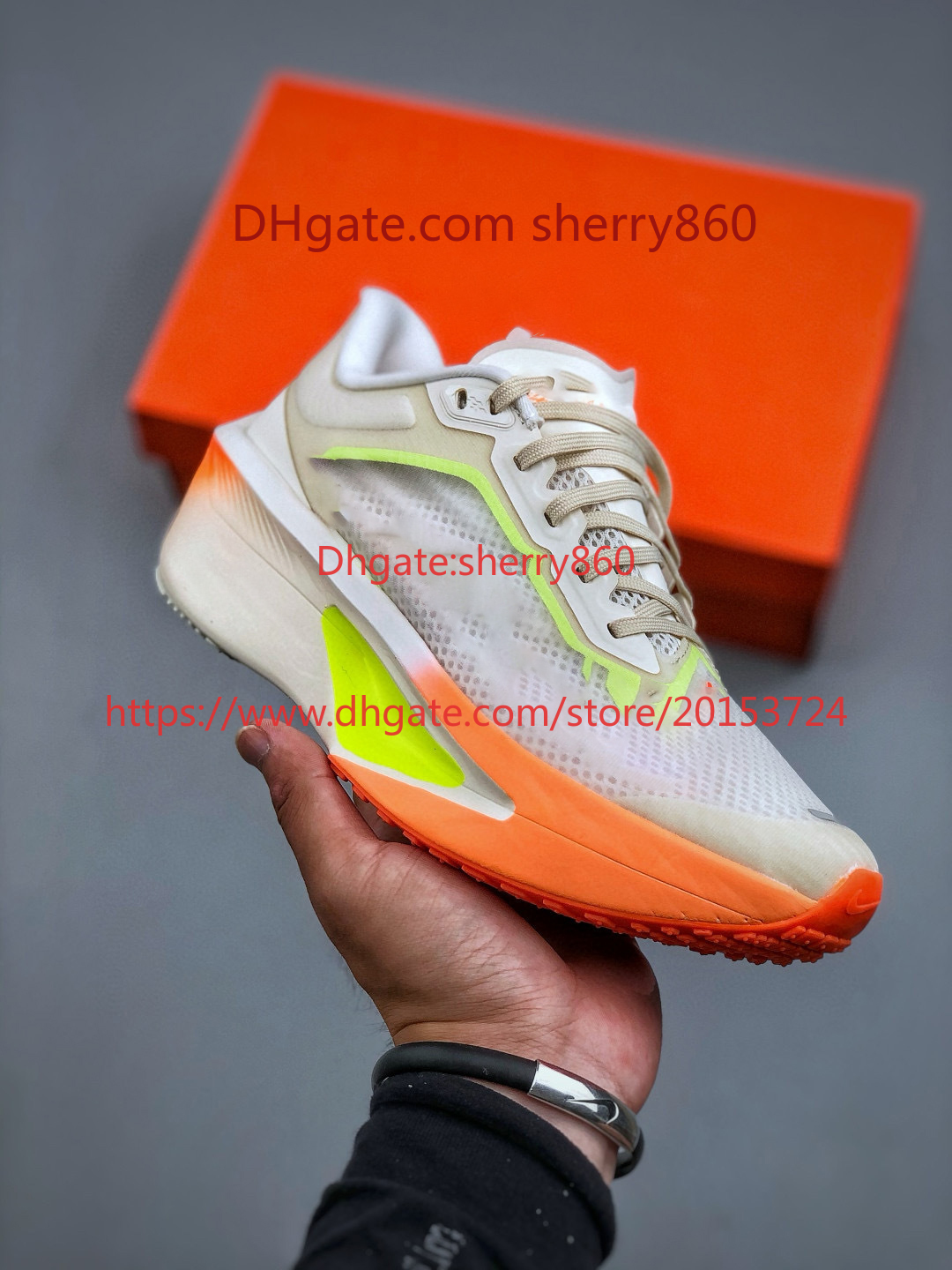 Arrival Running Shoes for Mens Orange White Women Sneakers Trainers Comfortable